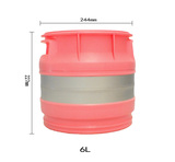 塑料圈不锈钢扎啤桶6L