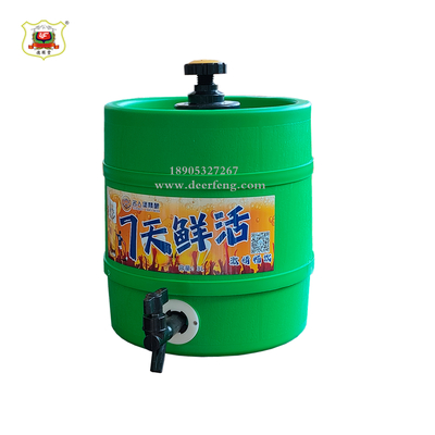 圆形木纹全塑双层啤酒保鲜桶3L