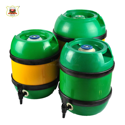 圆型全塑双层啤酒保鲜桶10L
