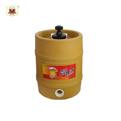 圆形木纹全塑双层啤酒保鲜桶5L