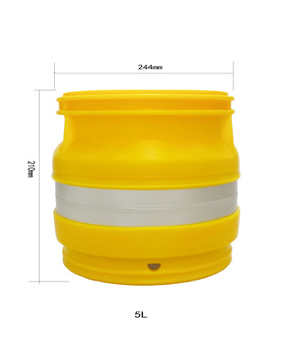 塑料圈不锈钢扎啤桶5L