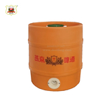 圆形木纹全塑双层啤酒保鲜桶3L