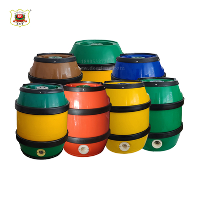 鼓型内钢外塑双层啤酒保鲜桶5L10L