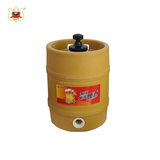 圆形木纹全塑双层啤酒保鲜桶5L